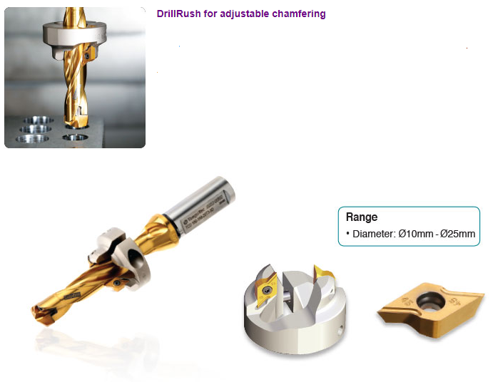 DRILL RUSH for ADJUSTABLE CHAMFERING